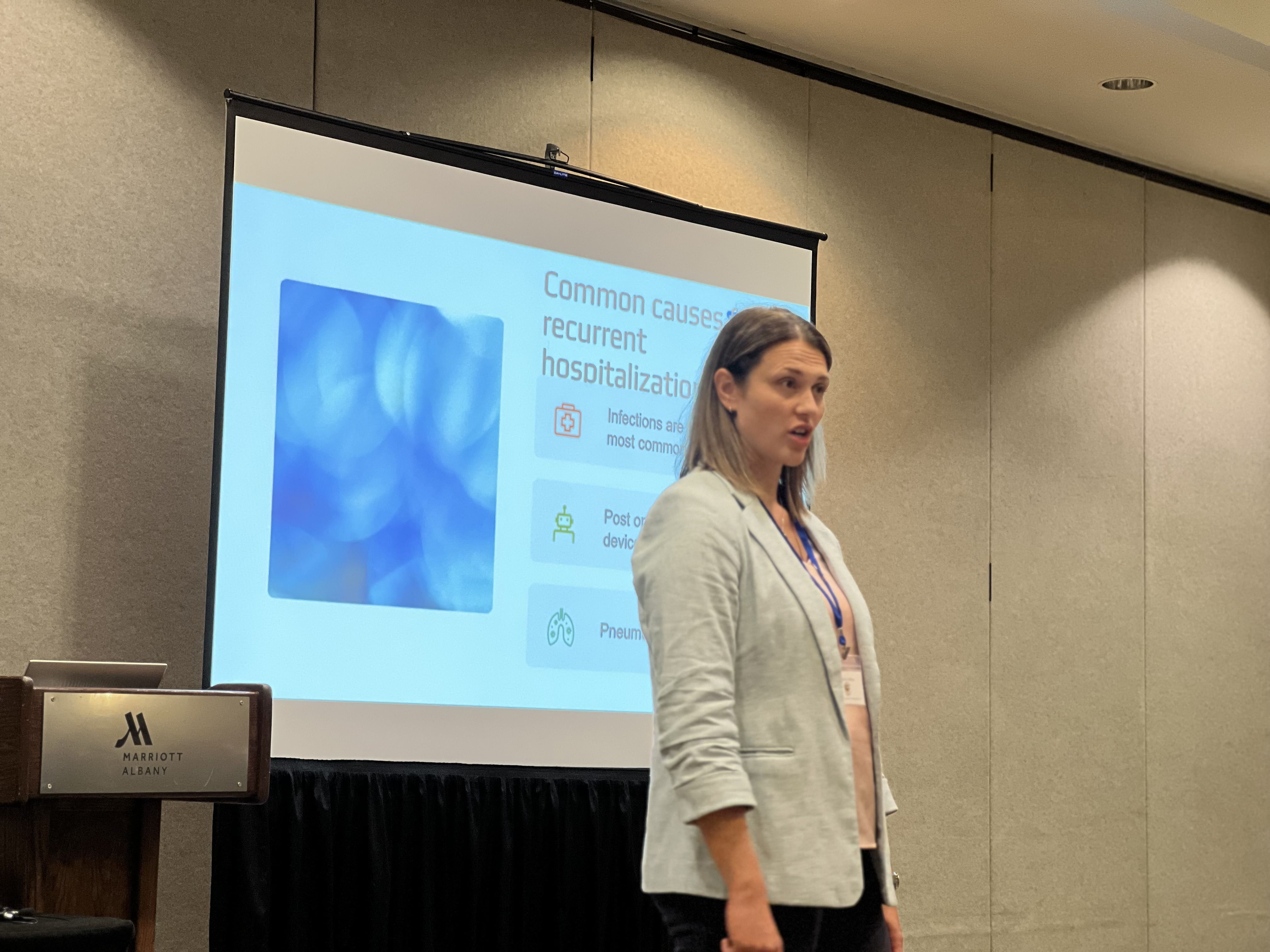 Brittany Miske, VP HCM & Clinical Support, presenting Hospital Transition session
