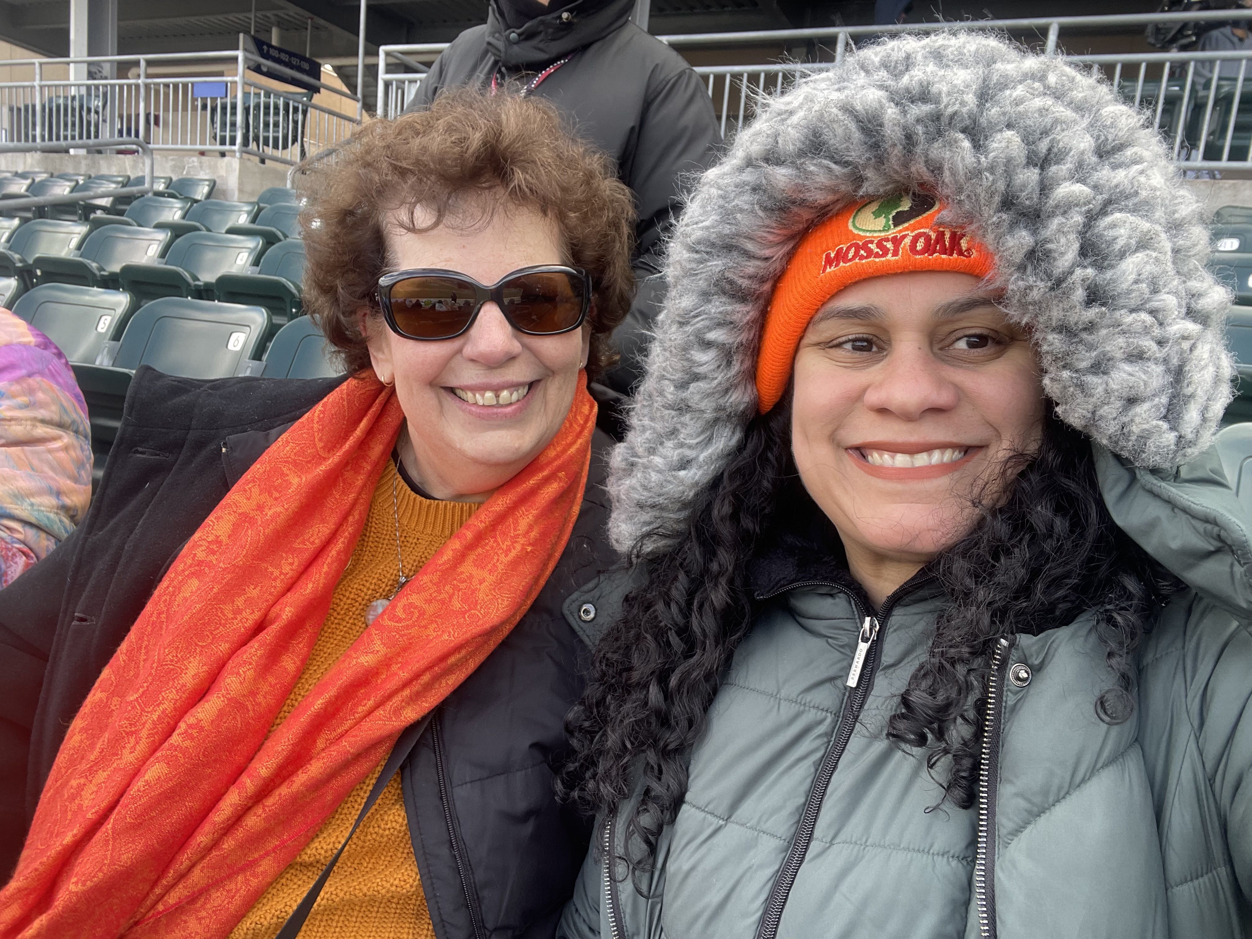 Team members pose at NY Boulders Stadium