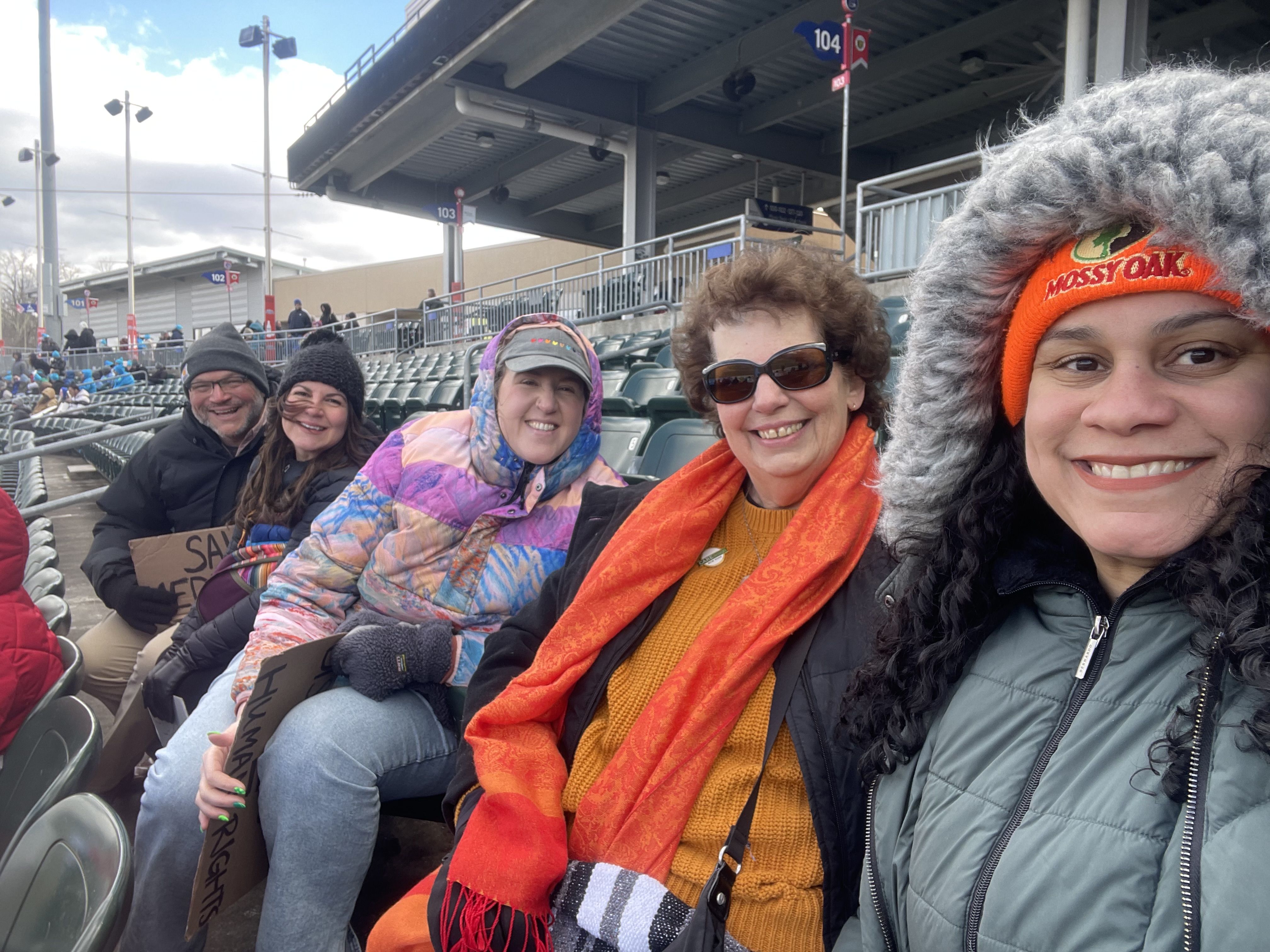 Care Design NY team members posing for photo at NY Boulders Stadium